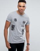 Blend Patches Skull T-shirt - Gray