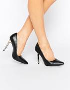 New Look Heeled Pointed Court Shoe - Black