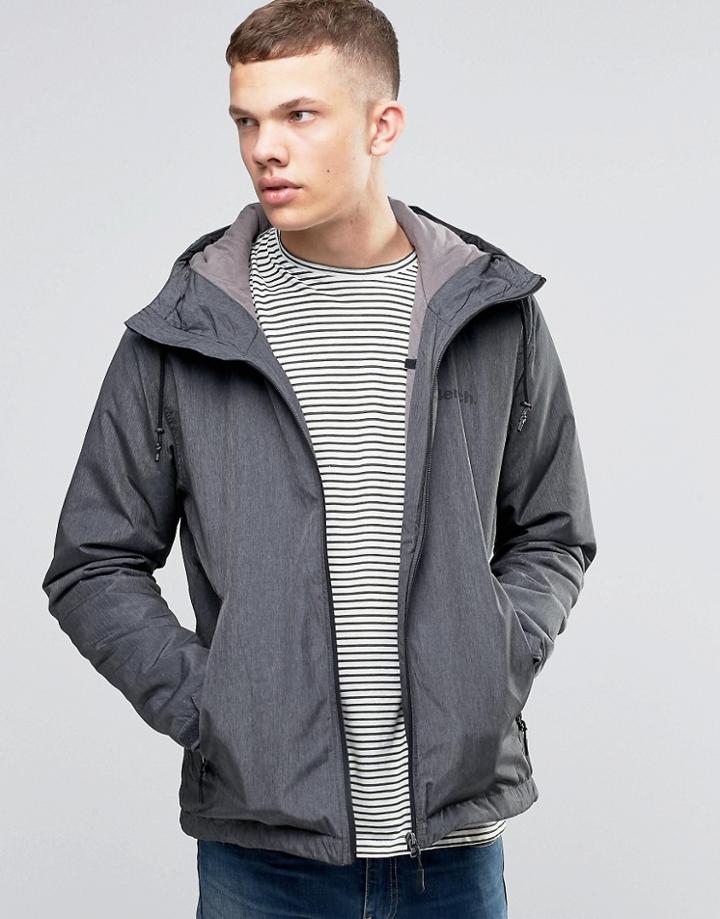 Bench Zip Through Lightweight Jacket With Hood In Black - Black