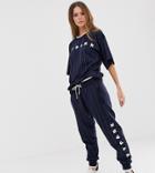 Ivy Park Boyfriend Fit Pinstripe Sweatpants In Navy - Navy