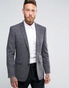 Farah Brunswick Tweed Blazer - Gray