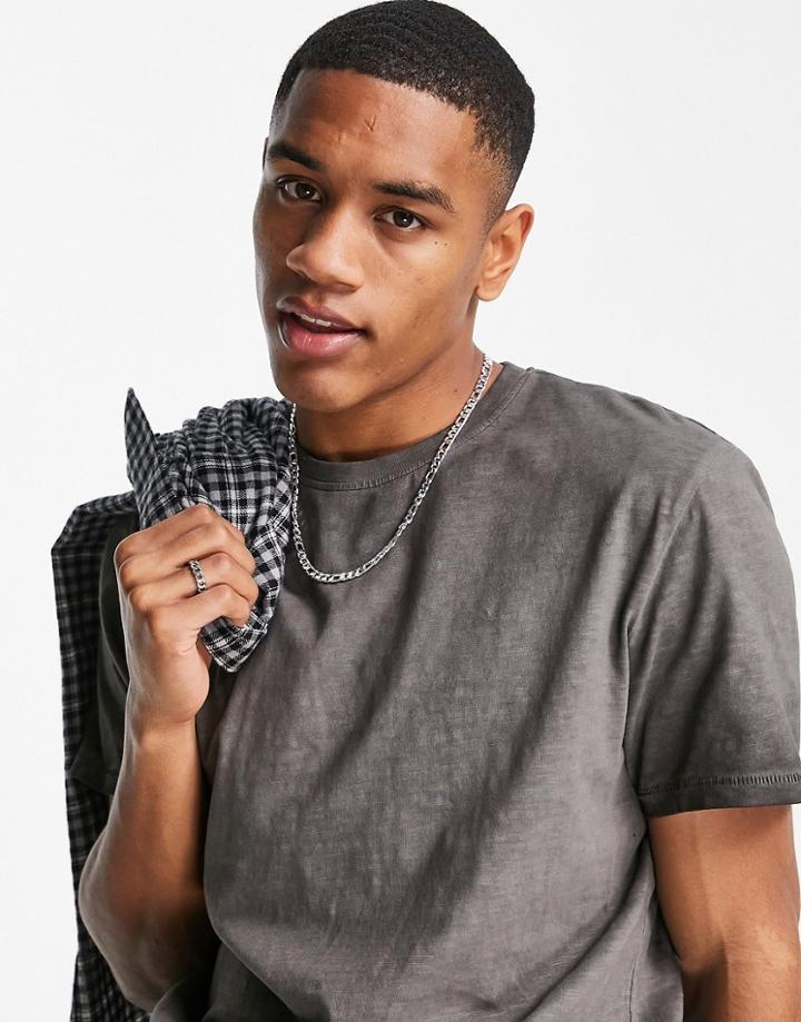 Only & Sons Washed T-shirt In Black