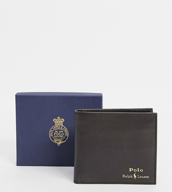 Polo Ralph Lauren Wallet In Brown With Foil Logo