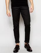Selected Homme Trousers With Textured Jacquard In Skinny Fit - Dark Gray