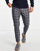 Twisted Tailor Conrad Pants In Dark Gray Check-grey