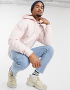 Asos Design Oversized Hoodie With T-shirt Hem In Pink
