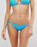 Lepel Summer Days Tie Side Pant Blue - Blue