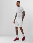 Nicce Shorts With All Over Print In White