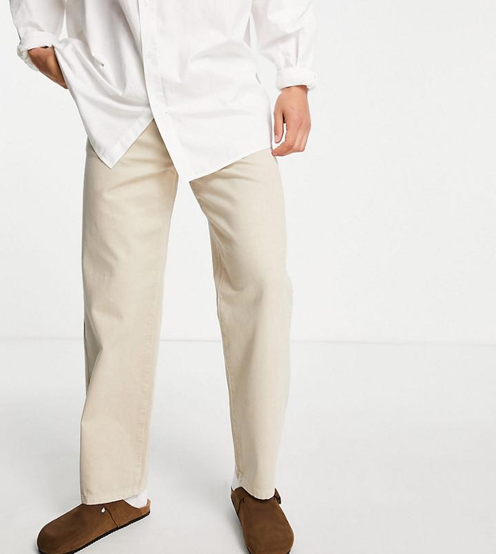 Collusion X005 Straight Leg Jeans In Ecru-white