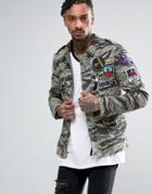 Replay Camo Badge Jacket - Green