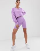 Asos Design Two-piece Legging Shorts In Lilac - Purple