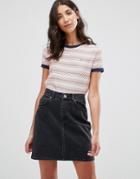 Pepe Jeans Donna Striped Tee - Red