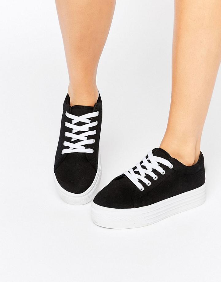 London Rebel Platform Love/hate Sneakers - Black