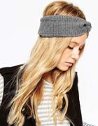 Asos Rib Headband - Gray