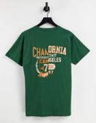 Missguided Oversized T-shirt With Spliced Logo In Green