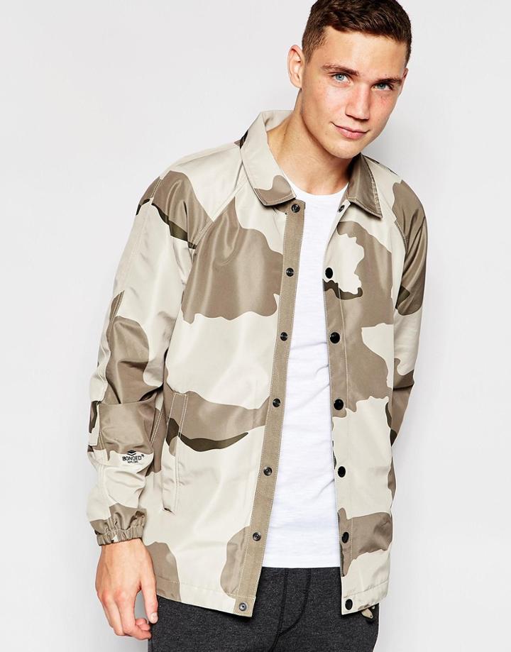 G-star Jacket Hedrove Coach All Over Desert Camo Print - Khaki Ao