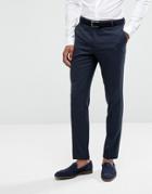 Jack & Jones Premium Slim Suit Pant In Texture - Navy