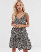 Vero Moda Disty Floral Sleeveless Dress - Black