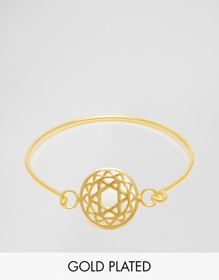 Ottoman Hands Love Chakara Bracelet - Gold