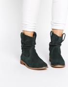 Asos Aloof Suede Pull On Ankle Boots - Dark Gray