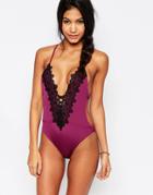 Blue Life Eclipse Swimsuit - Black Dahlia