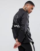 Diamond Supply Coach Jacket With Back Print - Black