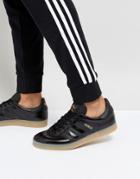 Adidas Originals Gazelle Leather Sneakers In Black Bz0026 - Black