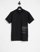 G-star Circle Text T-shirt In Black