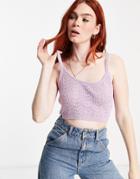 Cotton: On Set Pointelle Cami In Pink