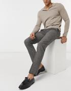 Harry Brown Gray Donegal Slim Fit Suit Pants-grey