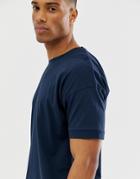 Selected Homme Drop Shoulder Oversized T-shirt - Navy