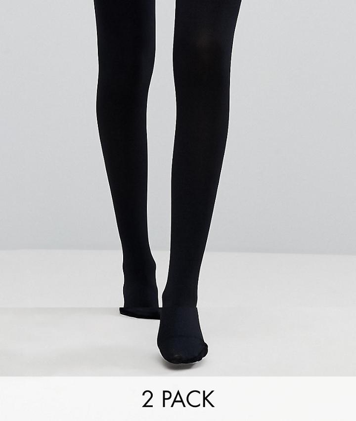 Asos 2 Pack 120 Denier Tights - Black