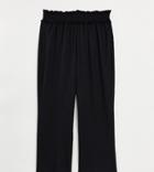 Vero Moda Curve Wide Leg Pants With Paperbag Waist In Black
