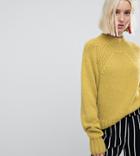 River Island Chunky Cable Knit Sweater - Yellow