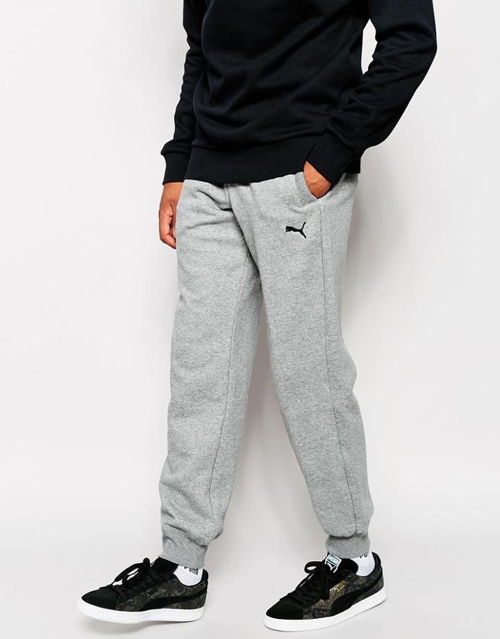 Puma Cuffed Joggers - Gray Marl