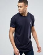 Le Breve Raw Edge Longline T-shirt - Navy