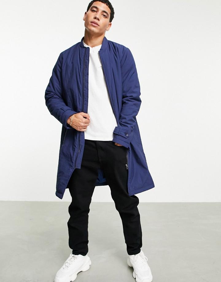 Bolongaro Trevor Tech Trench With Funnel Neck-navy
