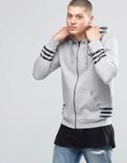 Adidas Originals Street Pack Zip Hoodie In Gray Az1119 - Gray