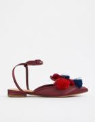 Asos Design Loaded Tassel Ballet Flats - Purple