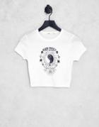 Pull & Bear Cropped T-shirt In Stone-neutral
