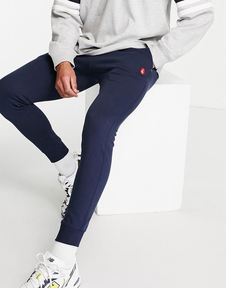 Jack & Jones Intelligence Skinny Sweatpants With Logo In Navy