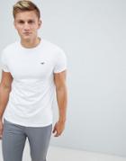 Hollister Muscle Fit Icon Logo T-shirt In White - White