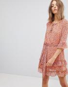 Vero Moda Floral Dress With Ruffle Hem - Multi