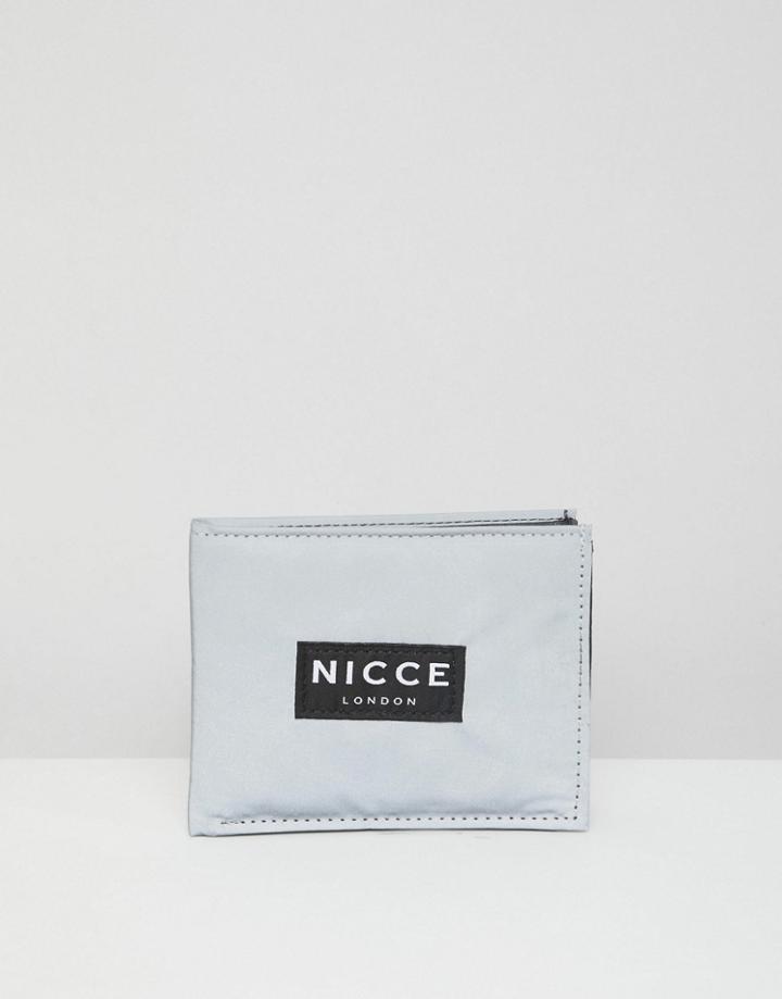 Nicce Bi-fold Wallet In Reflective - Gray