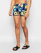 Oiler & Boiler Tuckernuck Swim Shorts With Surf Floral Print - Blue