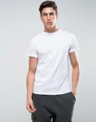 Threadbare Raw Edge T-shirt - White