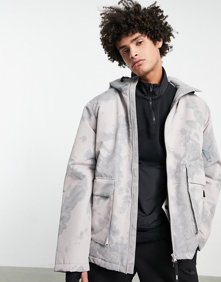 Asos 4505 Utility Ski Jacket With Tie Dye-neutral