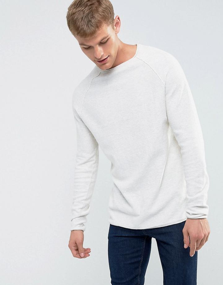 New Look Raglan Sweater In Stone - Stone