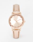 New Look Scallop Face Rose Gold Watch - Gold