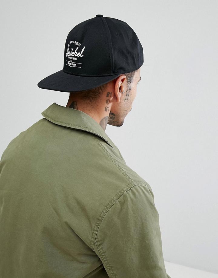 Herschel Supply Co Whaler Snapback Cap - Black